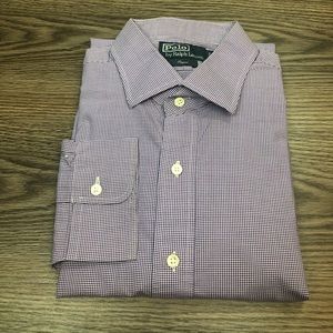 Polo Ralph Lauren Purple Gingham Shirt 17.5 34/35